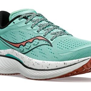 Saucony Green and Black Athletic Shoes with Mesh Ventilation